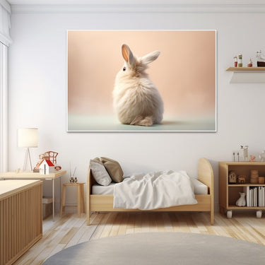 White Bunny Painting